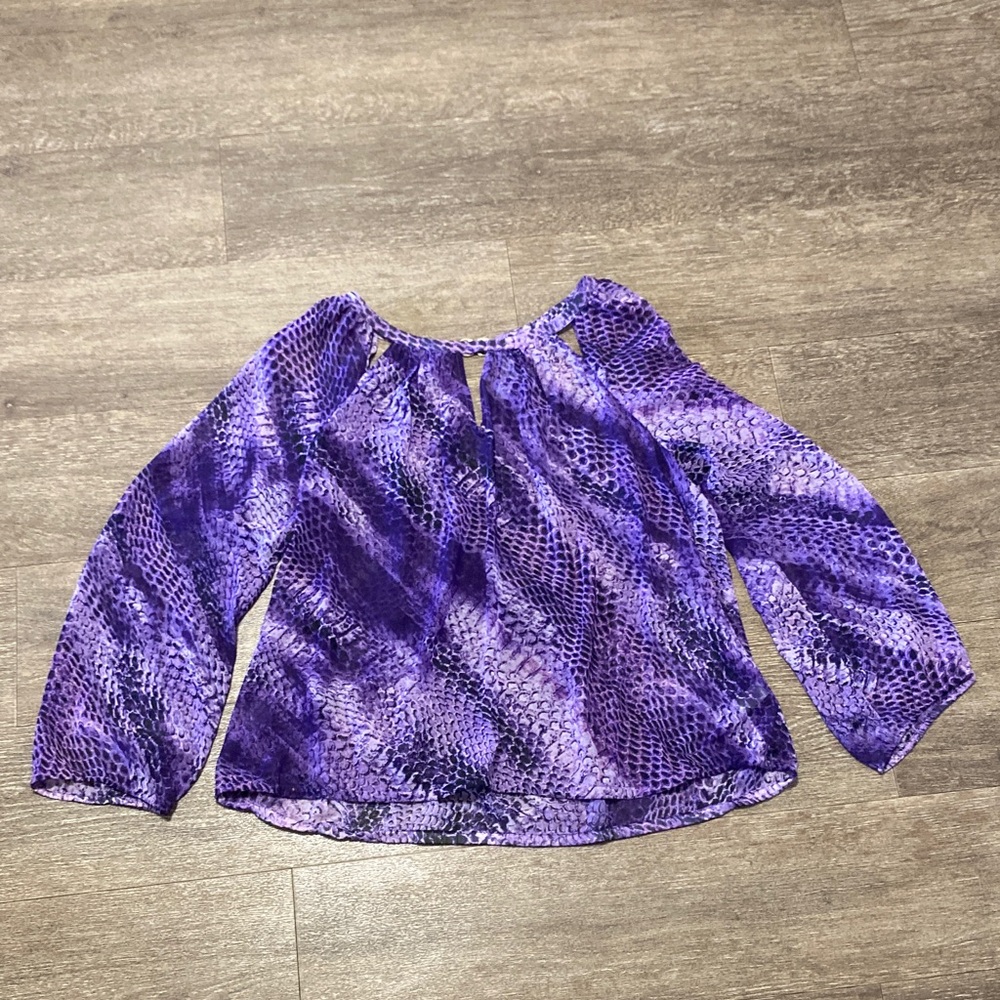 Jennifer Lopez Vibrant Purple Blouse